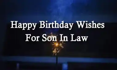 Happy Birthday Wishes For Son In Law Quotes